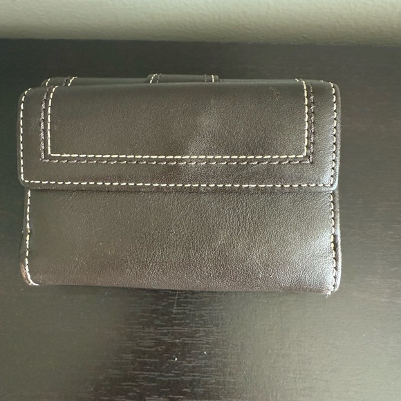 Coach Soho, Brown Leather Bi Fold Back Coin Compartment Small Wallet Vintage - Picture 2 of 5